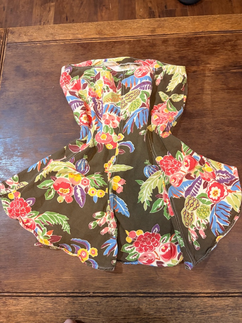 Women’s Floral Hooded Skirted Bottoms - Brown Multi